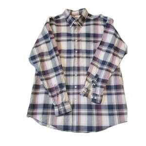 Cinch Dress Shirt Men XL Beige Plaid Button Up Long Sleeve Check Pocket